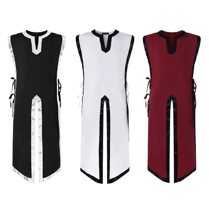 New Medieval Renaissance Retro Cosplay Costume Sleeveless Vest Halloween Top For Adult Men Warrior Aristocrat Cavalier Knight