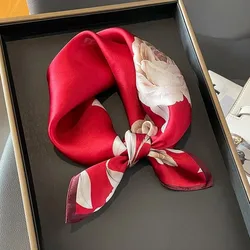 70x70 см Ретро Печатный Искусственный шарф квадратный Высококачественный корейский модный Универсальный Профессиональный шарф фотоподарок