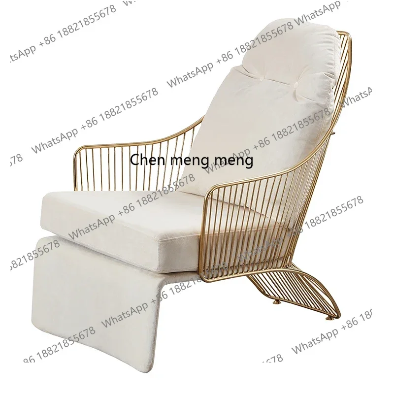 B178 Light luxury indoor meeting guest separate sofa chair Nordic style chair single person, living room creative leisure chair2