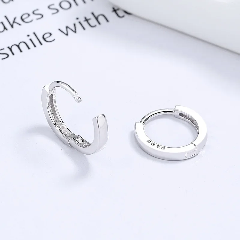 High Quality Woman's 925 Sterling Silver Jewelry New Hoop Earrings