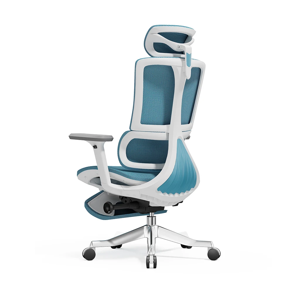 Ergonomic Office Chair Full Mesh Fabric Recliner Modern Design Adjustable Headrest Swivel Cheap Nylon Ergonomic Gaming Chair