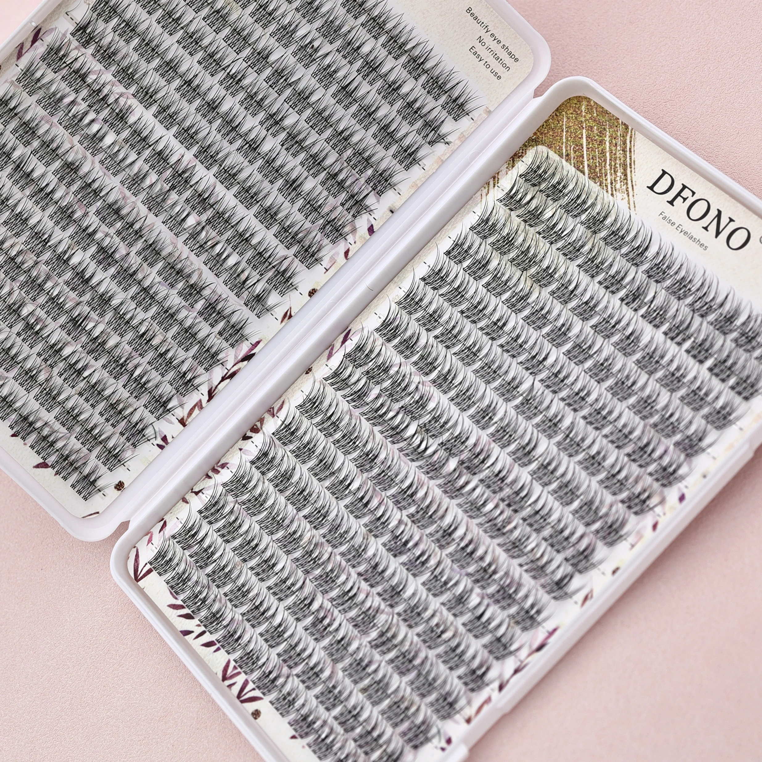 Zachte en lichtgewicht vissenstaart enkele clusterwimpers, 10-12 millimeter - perfect voor dagelijkse make-up en wimperverlenging