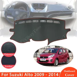 For Suzuki Alto 2009 ~ 2014 Sport Anti-Slip Leather Mat Dashboard Cover Pad Sunshade Dashmat Protect Car Accessories  2010 2011