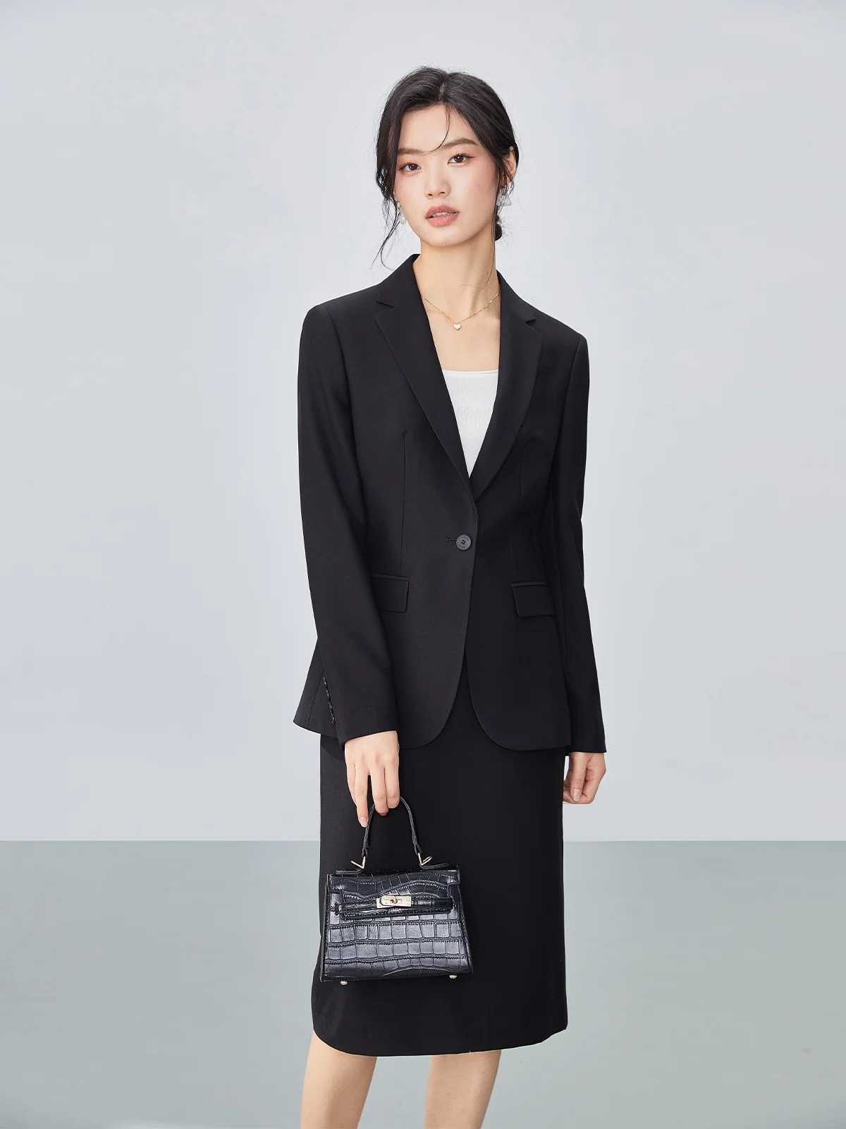 

Профессиональный женский деловой костюм для осени и зимы, стройнящий силуэт, для собеседований, для студенток, премиум-класса