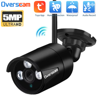 Smart Life Home 5MP TUYA APP Security Camera Wifi IP Black Bullet Outdoor Wireless IP Camera CCTV Audio Record Human Detection