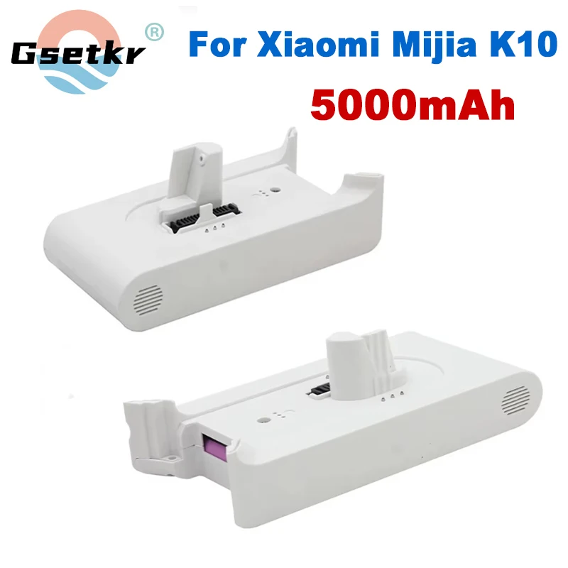 Bateria de substituição 25.2v para xiaomi mijia k10 aspirador de pó portátil sem fio 5000mah baterias recarregáveis li-ion