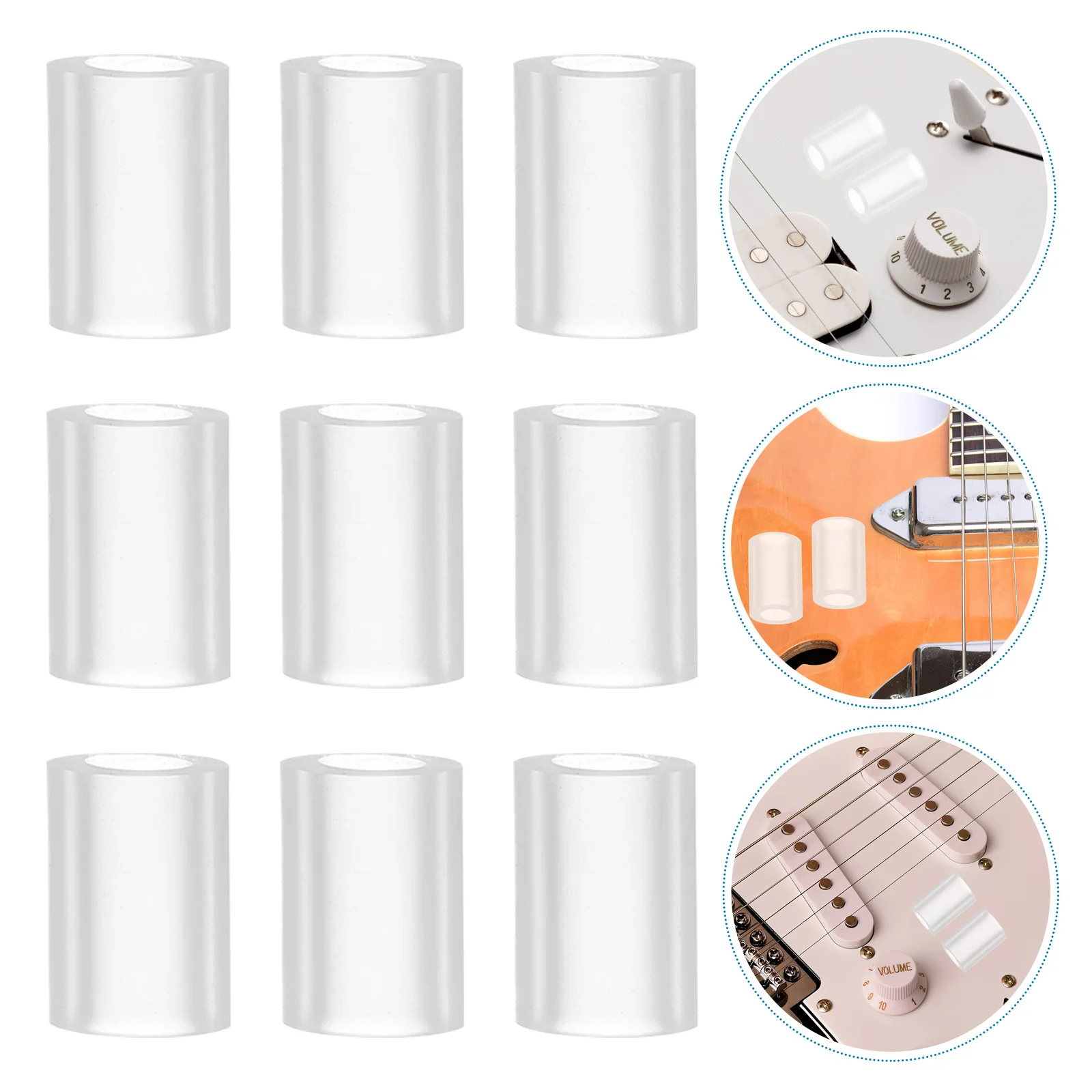 

50Pcs Guitar Pickup Mounting Tubing Rubber 10x0.7mm Replacement Tube Covers Electric Guitar Accessories Height Adjustment