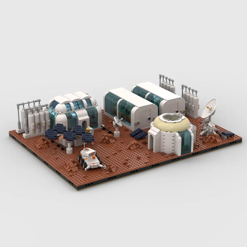 

1807pcs MOC Modular Mars Space Model Building Blocks Creative DIY Gift Display Decor Assemble Premium Adult Kids Desk Home Toy