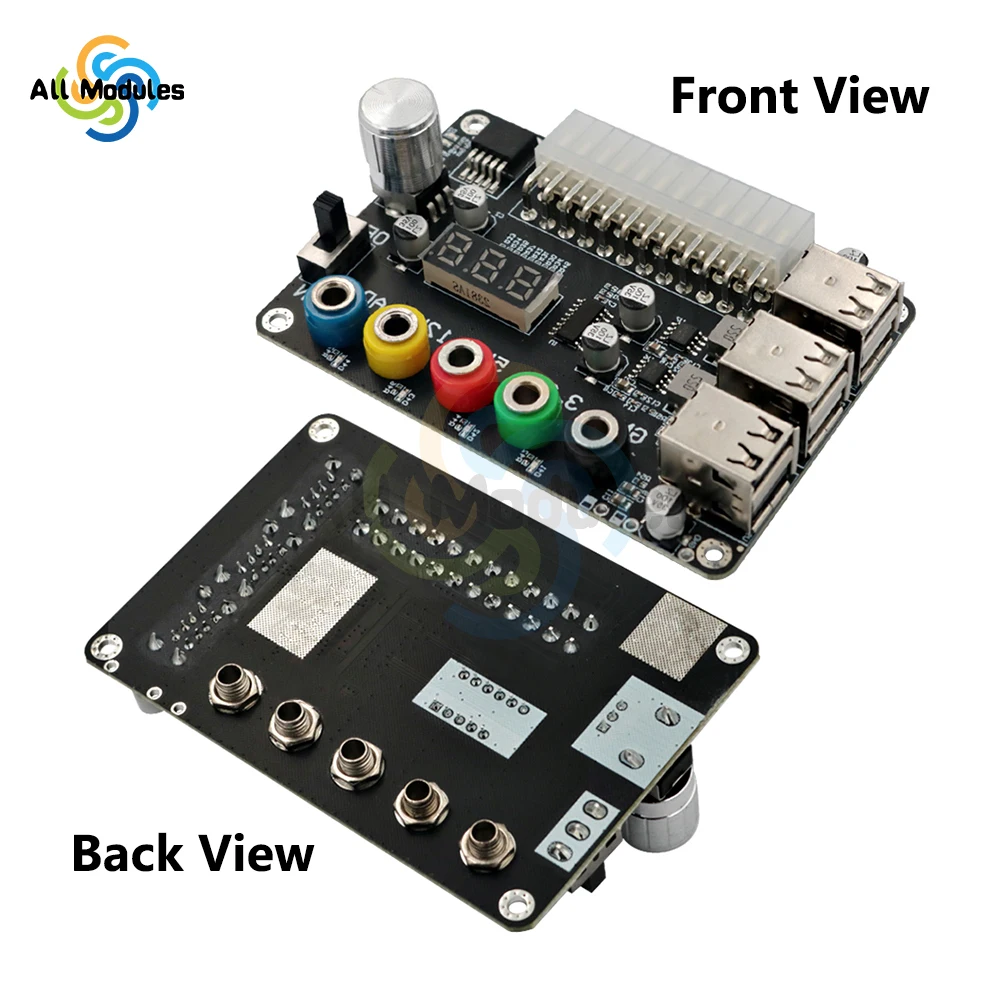 24Pin ATX zasilacz tabliczka zaciskowa moduł zasilania złącze adaptera pokrętło regulowane napięcie 6 Port USB 2.0 obsługuje QC2.0 QC3.0