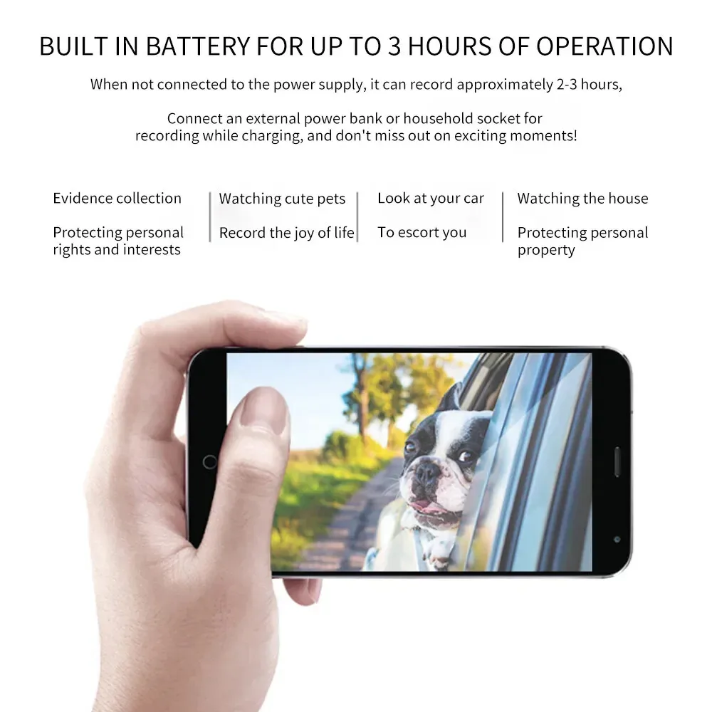 كاميرا X5 Mini HD1080P كاميرا WIFI لاسلكية مدمجة مع وظيفة التسجيل مناسبة للتخييم في الهواء الطلق في المنزل