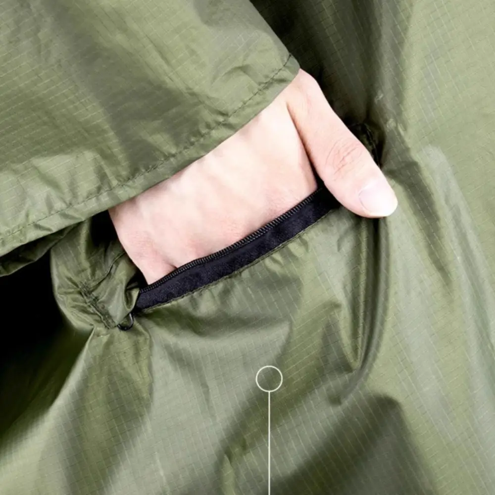 

New 3 in 1 Outdoor Raincoat Waterproof Multifunction Rain Cover Hooded Sleeve Portable Outdoor Rainwear Hiking Travel
