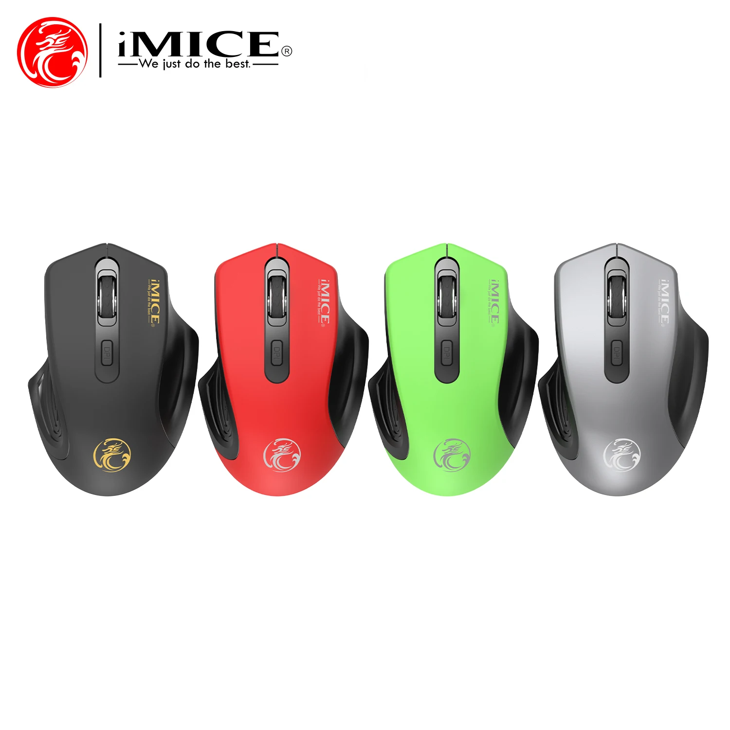 Silent Wireless Mouse 2.4G USB | Battery-Powered Optical Tracking | with USB Receiver | Ergonomic for Business Office | Laptop