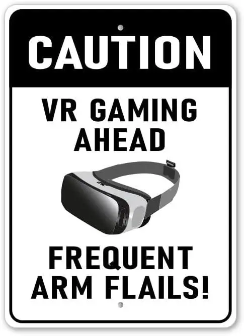 Nufar VR Gaming Sign, Kid Room Gift, Sign For Virtual Reality｜Vintage Wall Decor Aluminium ,24ja05cC16-aluminum