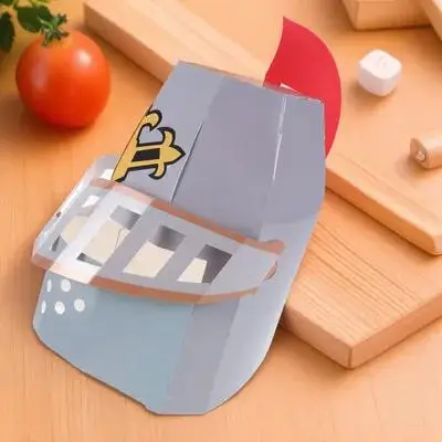 1 stks Papier Ridder Voor Kinderen Diy Craft Masker Middeleeuwse Partij Maskerade Kostuum Accessoire Ademend Veilig Ontwerp