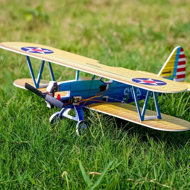 Dwhobby Biplane Trainer Pt17 وحدة تحكم كهربائية التحكم عن بعد Rc طائرة شراعية لتقوم بها بنفسك الجمعية الثابتة الجناح Pp طائرة نموذجية اللعب