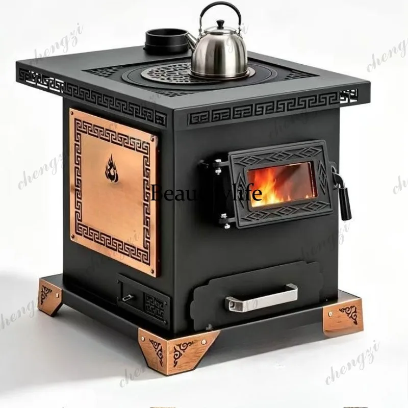 Gasifier, retro Guanhuo firewood heating stove, rural household heating stove factory spot