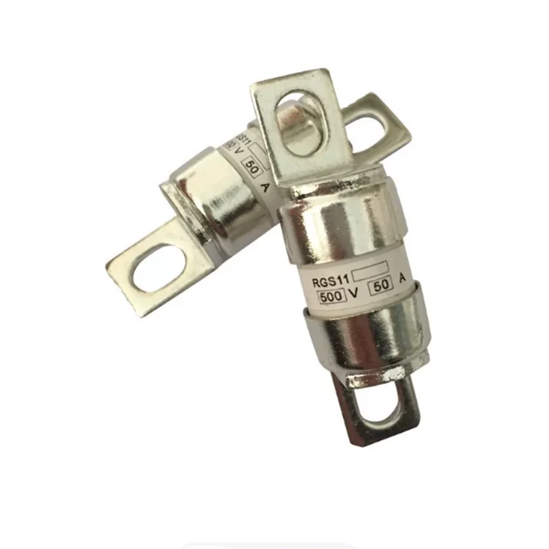 2pcs/lot RGS11 500V 16A/20A/32A/40A/50A/63A/75A/80A/100A Fuse Silver Tone Metal Bolted Fast Acting Fuse