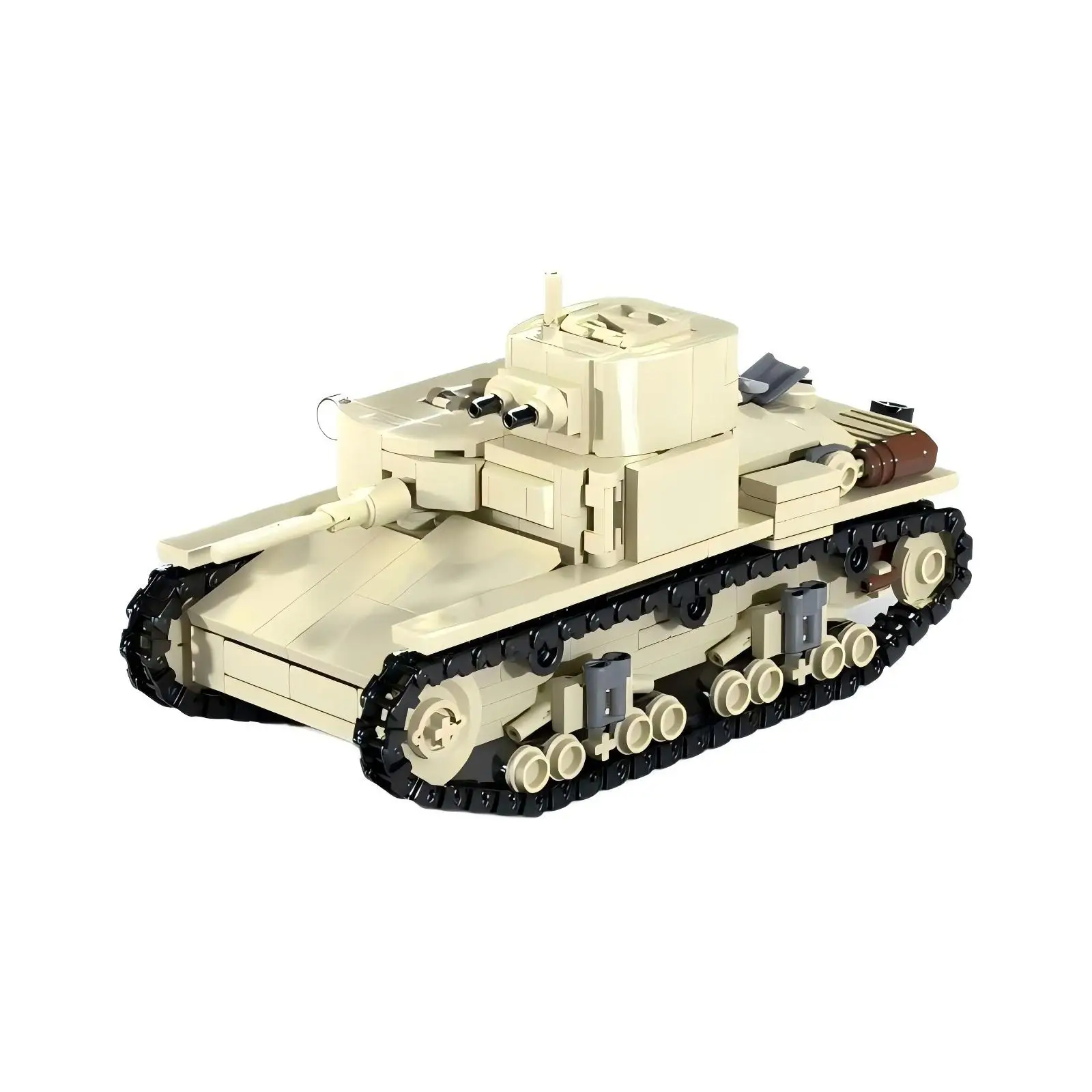 MOC 2차 세계대전 군용 주력전차 조립 블록 키트 M11-39 이탈리아 중형전차 모델 DIY 어린이 조립 장난감 남자아이 생일 선물