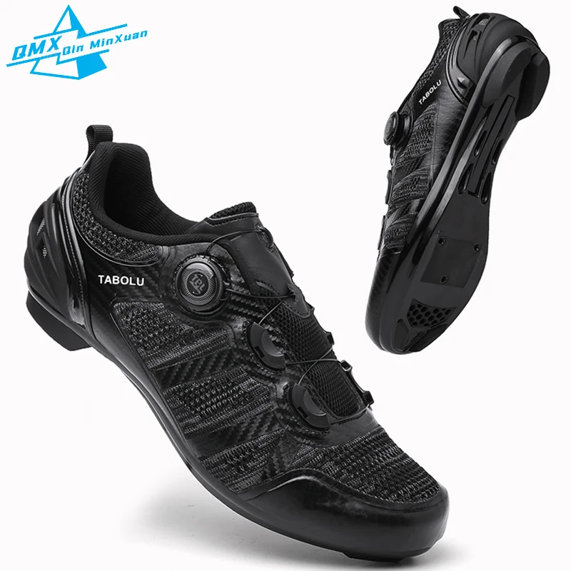 

Road Cycling Shoes Men Mesh Breathable Self-locking Cleat Non-slip Women Mountain Biking Shoes Spd Flat Outdoor Racing Sneakers