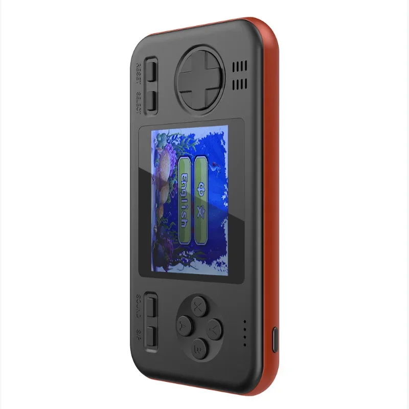 D12 2 in 1 2.8inch Retro Nostalgic Handheld Game Console & 8000mAh 5V 2.1A Mobile Power Bank Built-In 416 Game Boy Gift