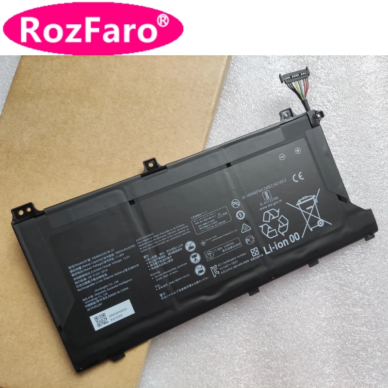 RozFaro For Huawei Matebook 13 D15 VLT-W50 HB4692J5ECW-31 Battery HB4792J5ECW-31 For Honor MagicBook X 15 BBR-WAH9 BDR-WFH9HN