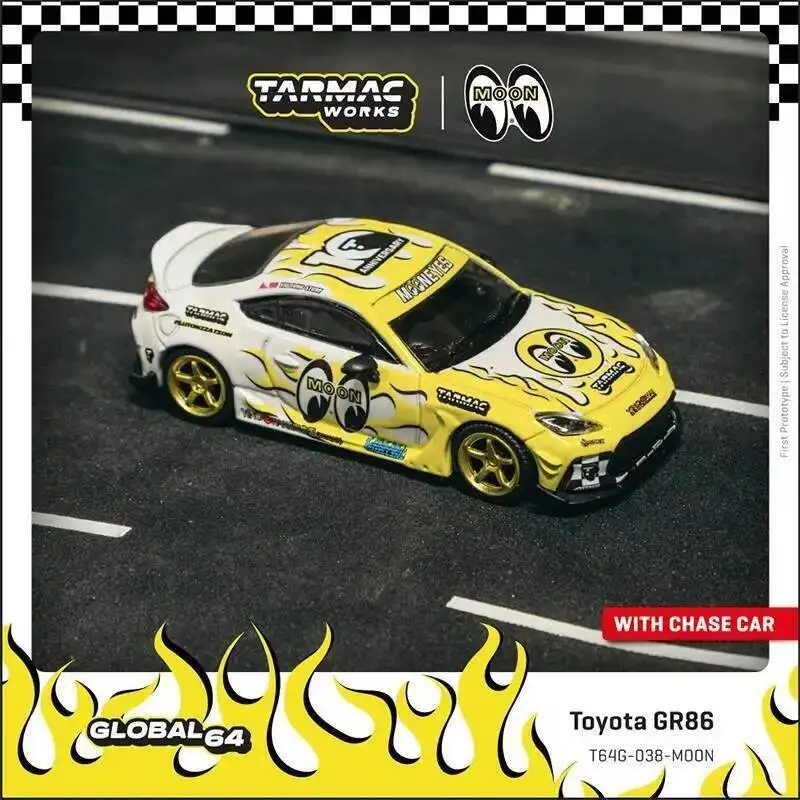 

Предпродажа Tarmac Works 1:64 GR86 Toyota MOONEYES, литая под давлением модель автомобиля, коллекция игрушек TW