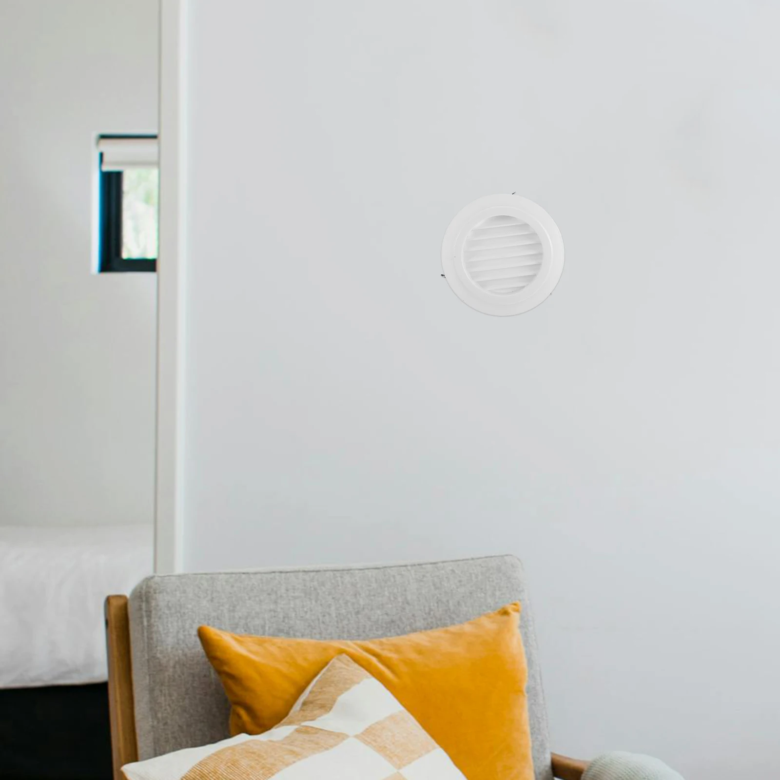 

Round Vent Cover 150Mm Insect Proof Louvered Air Outlet For Wall Soffit Hvac Kitchen Exhaust Ducting Plastic Ventilation Grille