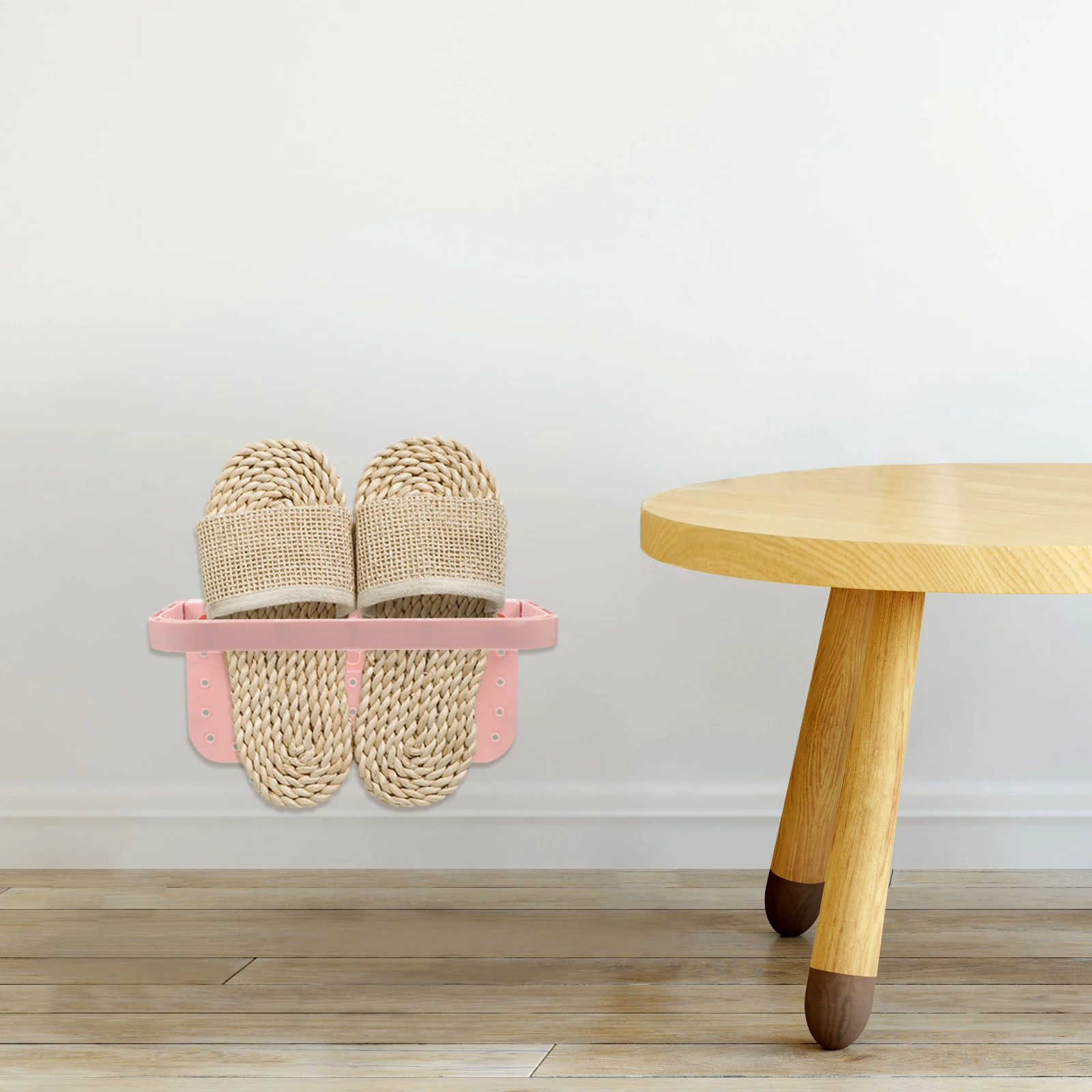 

4 Pcs Wall Mounted Folding Shoe Rack Slipper Shoes Organizer Holder Storage Small Slippers