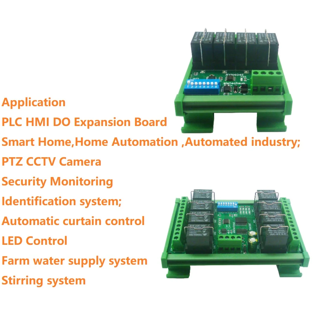 

T73 Relay Pluggable Module RS485 Modbus Rtu Remote IO Momentary Self-locking Interlock Delay Switch for Smart Home Diy