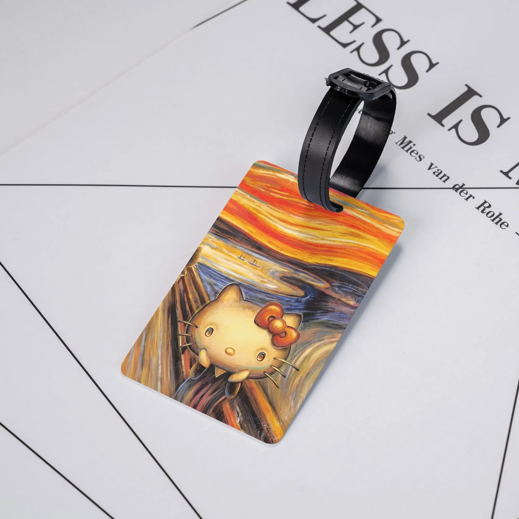 

Hello Kitty The Scream Luggage Tags Plastic Travel Portable Label Luggage Bag Case Tags Name ID Address for Women's Baggage Tag