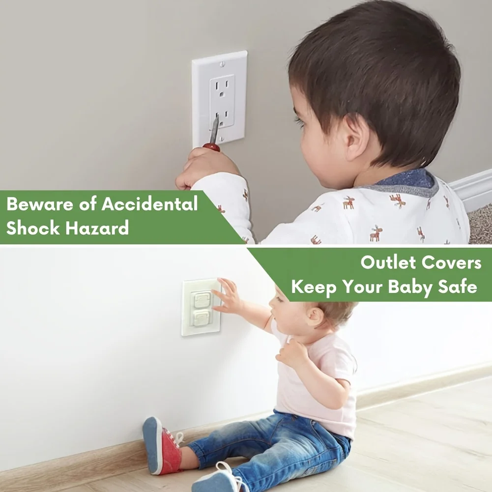 10pcs Safety Plug Baby Proofing Socket Protectors, Child Caps For Toddler & Kids, Electric Shock Guard For US 3-Prong