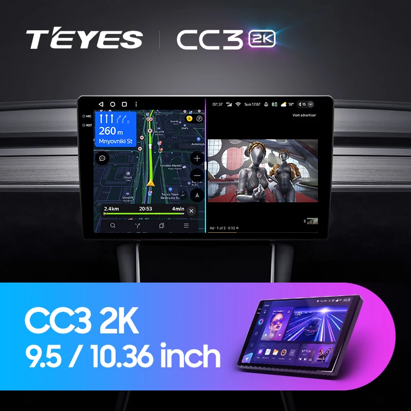 TEYES CC3 2K Universal For Kia Renault Suzuki Honda Lada Nissan Car Radio Multimedia Video