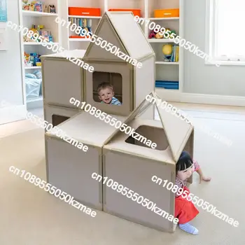 Magnetic Panel Playhouse Large Set with Built-In Magnets for Construction Toys and Tent Toys