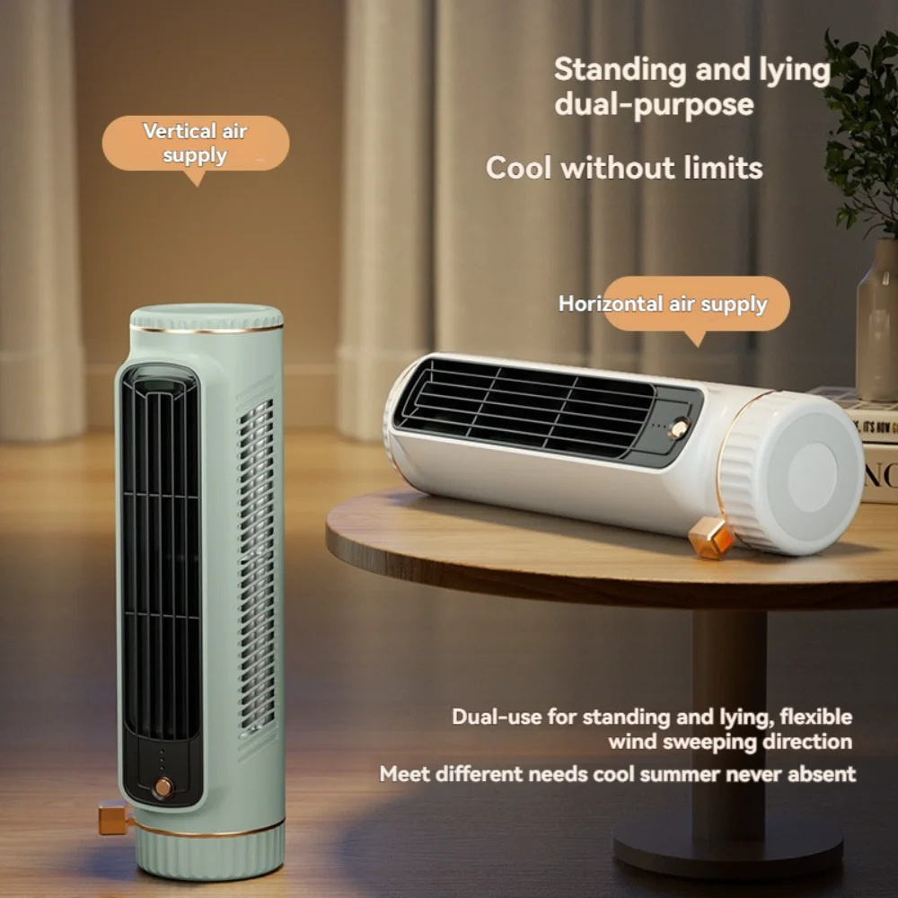 Household Desktop Tower Fan Portable Air Conditioner Fan Circulating Fan USB Charging Air Cooling Electric Fan for Room Home