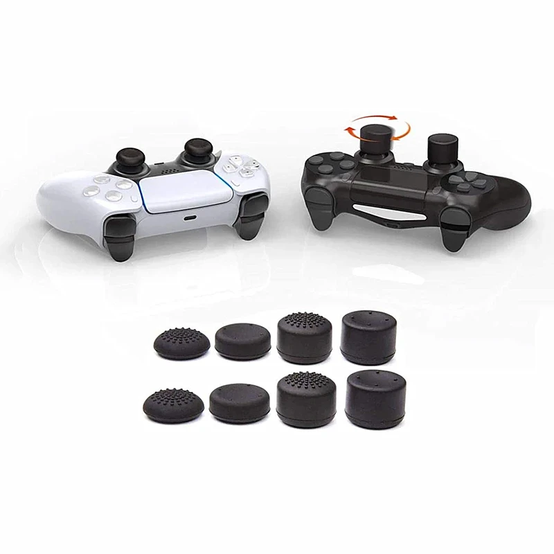 8 pçs silicone polegar vara grip cap manche aperto melhorar capa para interruptor pro ps4 xbox um controladores acessórios