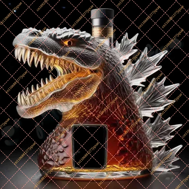 2025 Xenomorph Special Ops Design Alcohol Decanter Engine Glass Bottle with Leather Strap Man Cave Decor