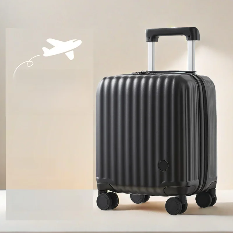 small-18-inch-luggage-carry-on-suitcase-for-women-and-men-short-trip-travel-bag-with-pull-rod-password-lock-abs-pc-material