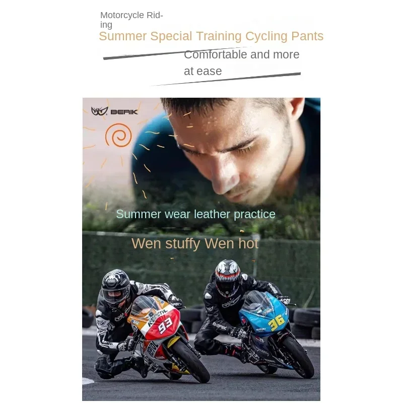 Berik Motorfietsen Broek Anti-Druppel Slijtvaste Mannen Dames Gear Koeienhuid Materiaal Ademende Mesh Kincana Trainingsbroek