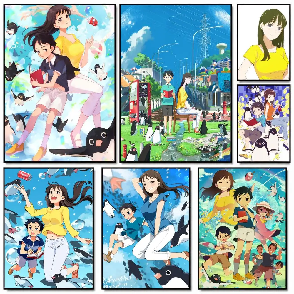 anime P-Penguin Highway-Y Painting Calligraphy Artwork for Home Bedroom Office Wall Decoration Gift