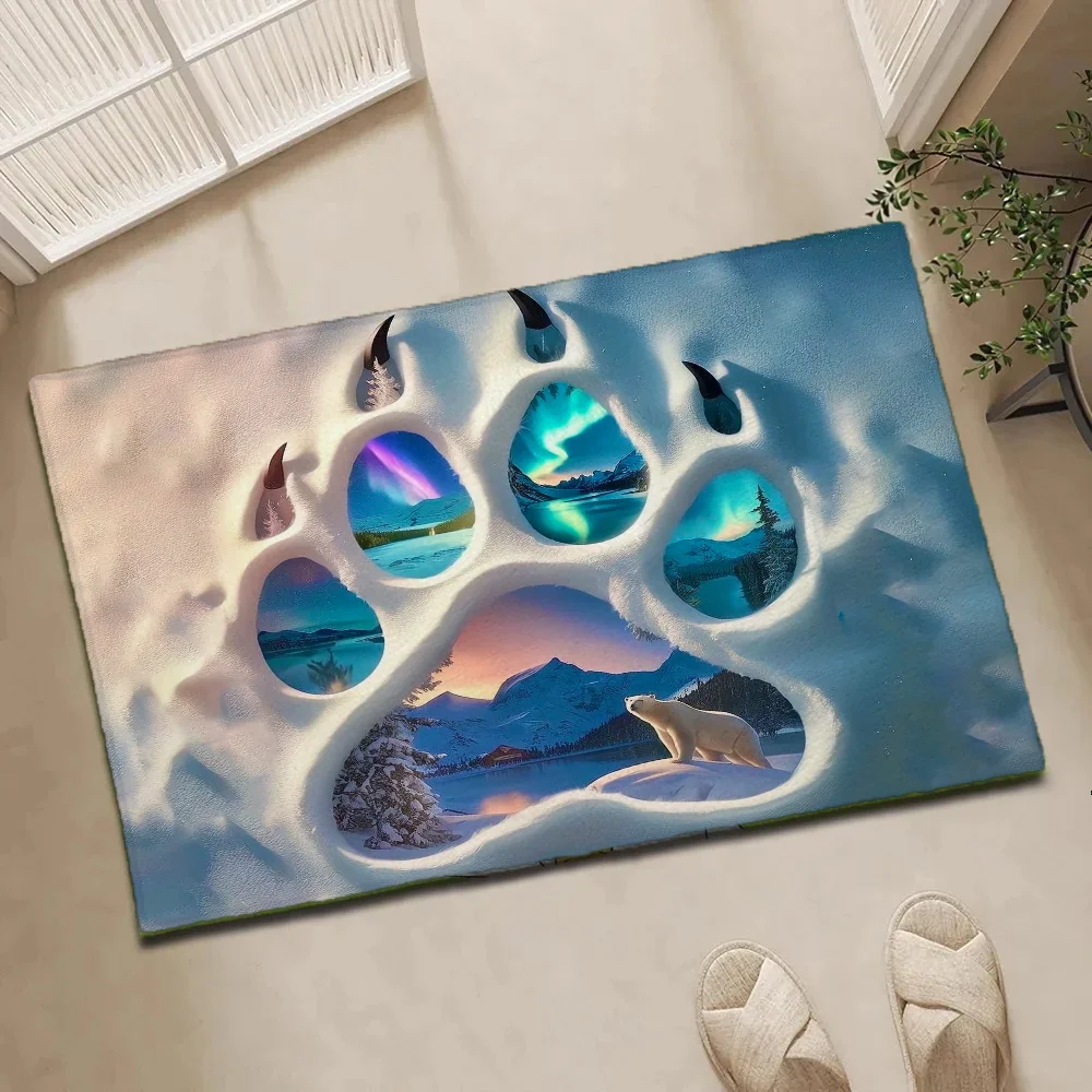 

Doormat Entrance Door Fashion Carpet in the Bedroom Polar Bear Room Decorating Items New Bathroom Mat For Kitchen Home Bath Foot