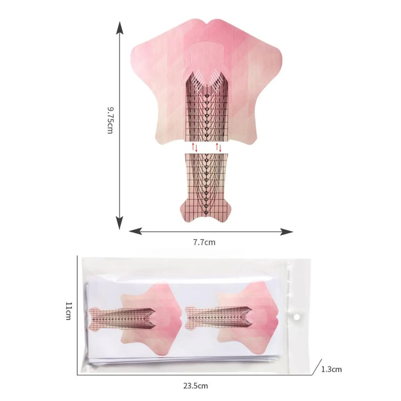 Smooth Nail Forms Portable Nail Extension Guide Long Durable for artists