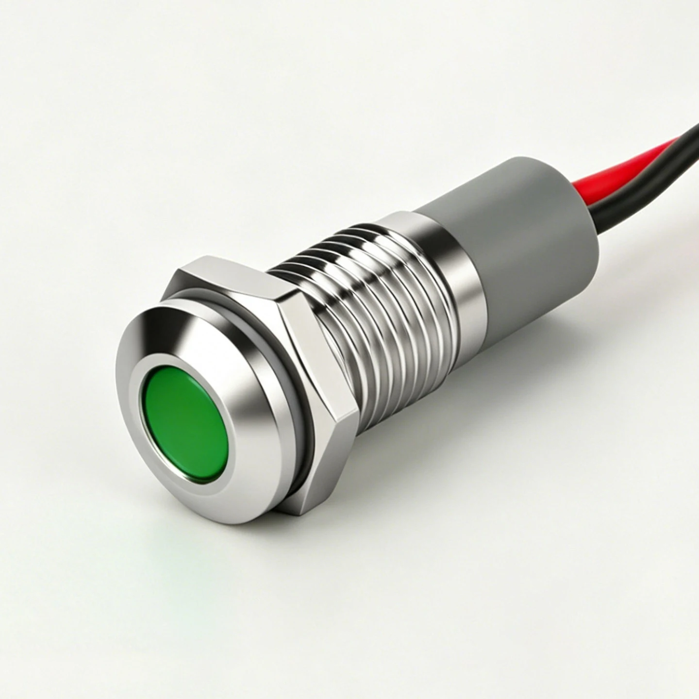 ABILKEEN 20PCS 8MM LED Metal Indicator Light Flat/Ball Head Mini Metal Signal Pilot Lamp DC3-6V 12-24V AC110-220V 150MM Cable