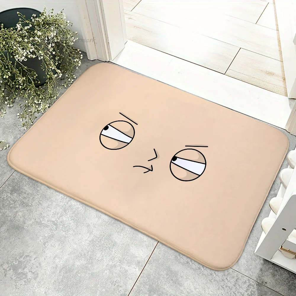 

1pc Anime F-Family Guy Floor Mat Floor Mat Anti-Slip Kitchen Bedroom Handmade Tufted Rug Carpet Living Room Entrance Rug