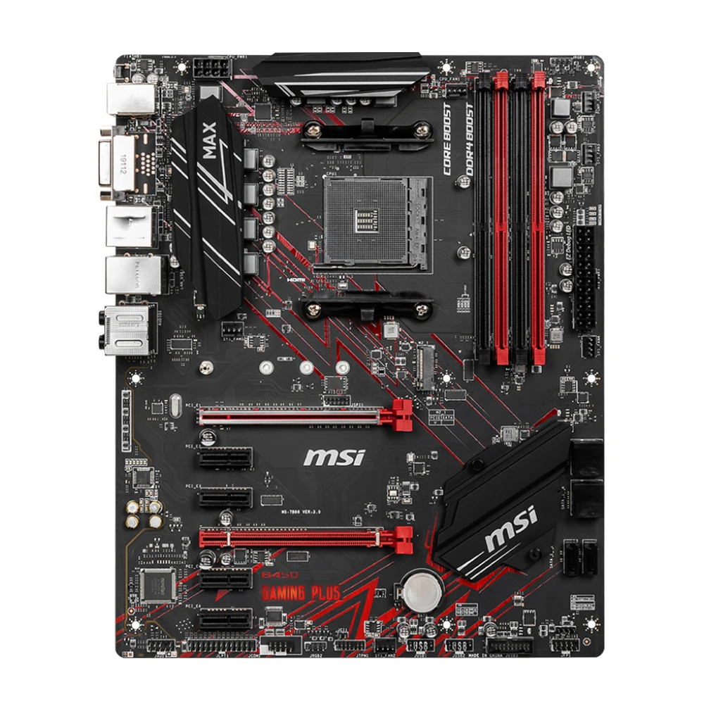 Imagem -03 - Gaming Plus Max Soquete da Placa Mãe Am4 Suporta Cpu Ryzen 5900x 3900x Pro 2700x Amd X570 x Ddr4 128gb Atx Msi-b450