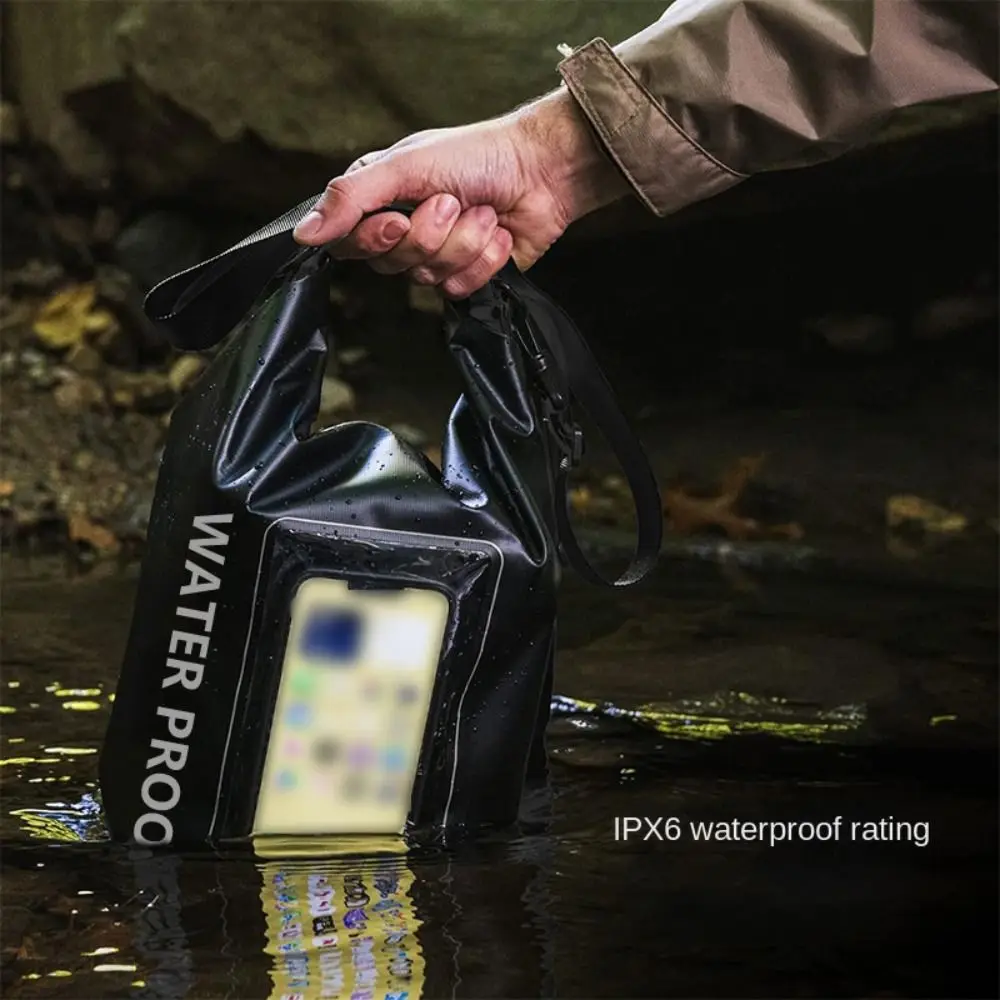 New PVC 5L Swimming Waterproof Bag Multifunctional Large Capacity Waterproof Bucket Bag Mobile Phone Bag Outdoor