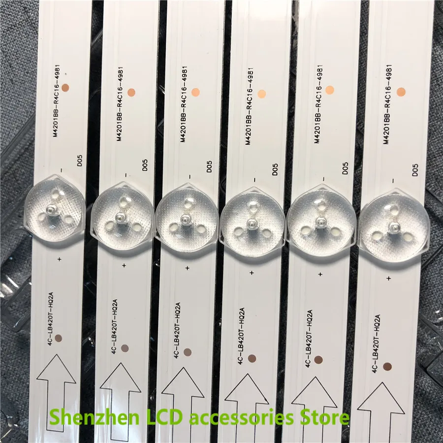 16pcs=2set FOR NEW  4C-LB420T-HQ2A 4C-LB420T-HQ2B  4C-LB420T-HQ2A  4C-LB420T-HQ2B  6LED 458mm 100%NEW 