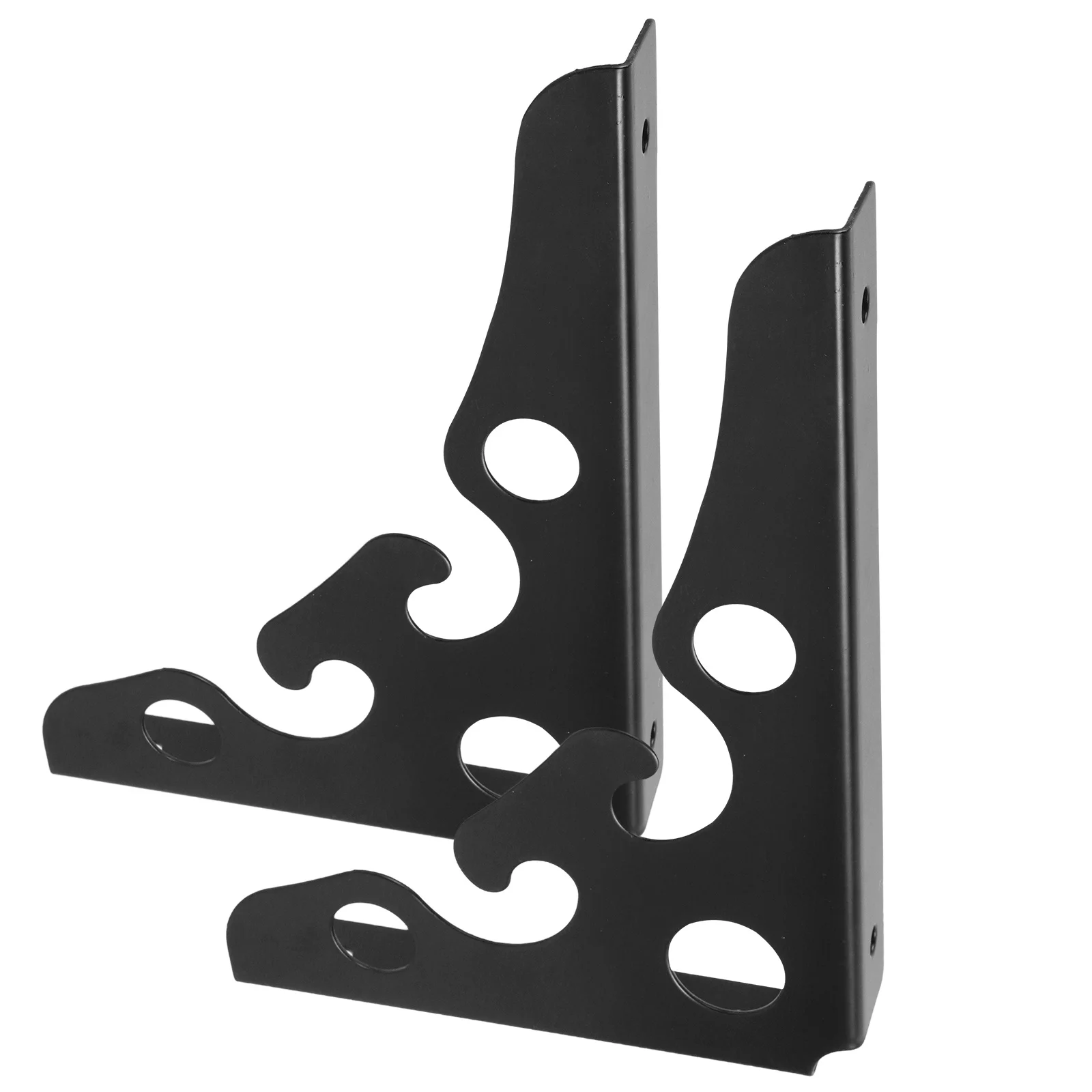 

2pcs Triangular Shelf Bracket Heavy Duty Metal Corner Brace For Wall Mounted Shelves Floating Desk Support Brackets Household