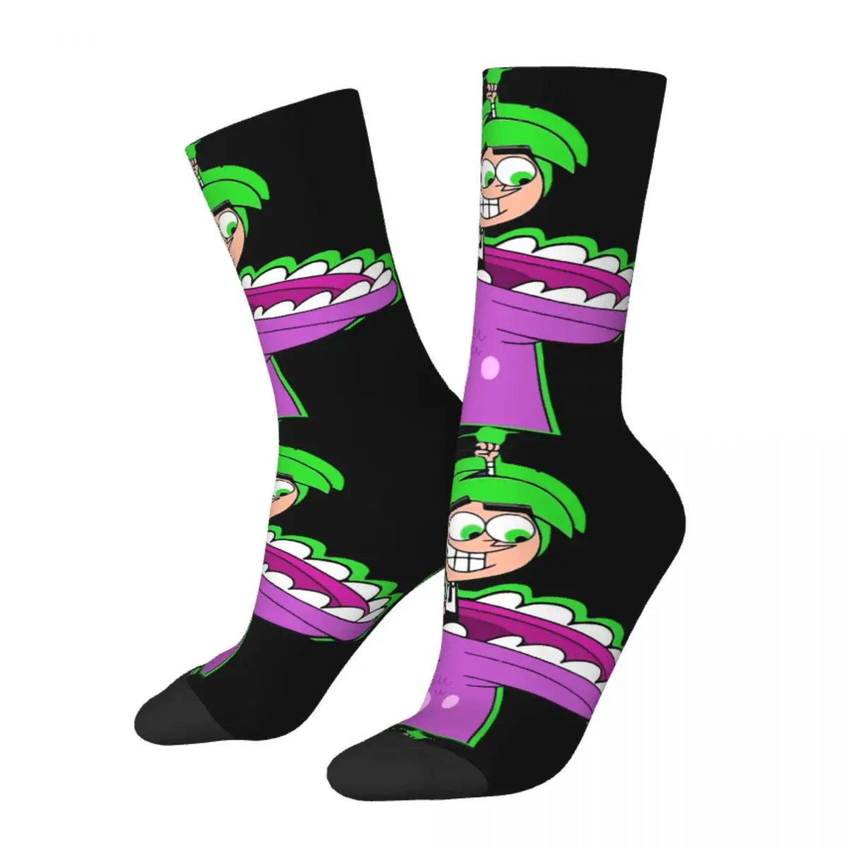 Hip Hop Vintage Cosmo1 Crazy Men's Socks Unisex The Fairly Odd Parents Harajuku Pattern Printed Funny Happy Crew Sock Boys Gift