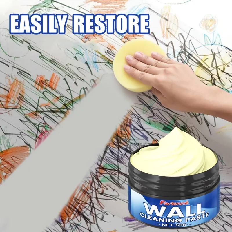 

Wall Cleaning Paste 50G All Purpose Wall Stain Remover For Graffiti Ink Scratches Footprints Easy To Restore Wall Brightness
