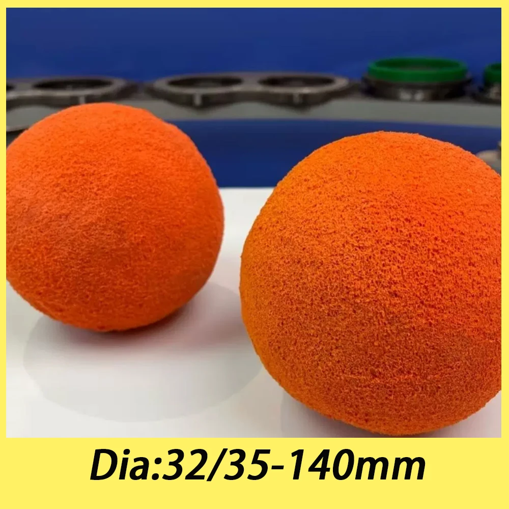 1Pcs Dia 32/35-140mm Mid Soft Ball Rubber Sponge Cleaning Balls FOR DN35-DN150 PIPE for Cleaning Cement Pipes Clean Out Ball